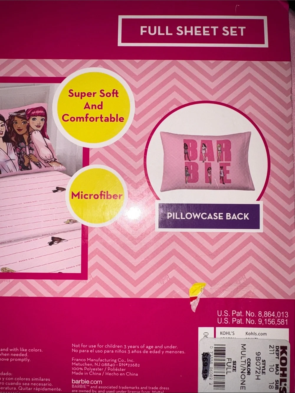 Barbie Pink Character Full Sheet Set with Multicultural Doll Print